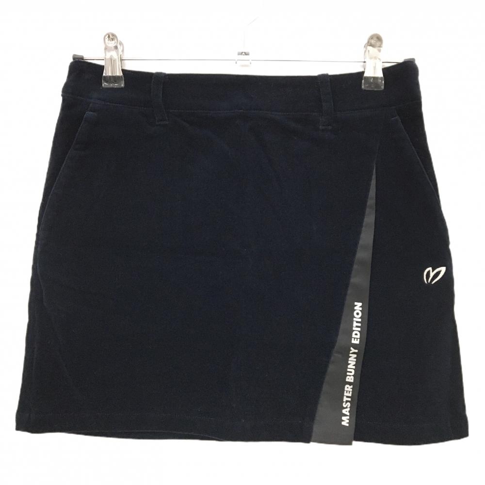 【超美品】マスターバニー スカート ネイビー ベロア ストレッチ   レディース 0(S) ゴルフウェア MASTER BUNNY EDITION