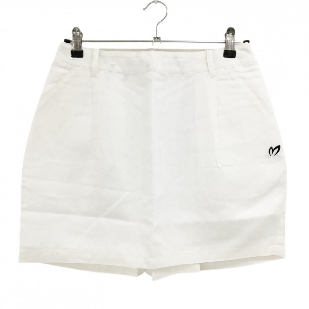 【新品】マスターバニー スカート 白 千鳥柄地模様 裏地付き ロゴ刺しゅう レディース 1(M) ゴルフウェア MASTER BUNNY EDITION