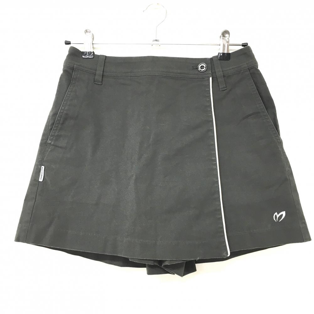 マスターバニー キュロットスカート ブラウン×白 巻きスカート風 色褪せ レディース 1 ゴルフウェア MASTER BUNNY EDITION