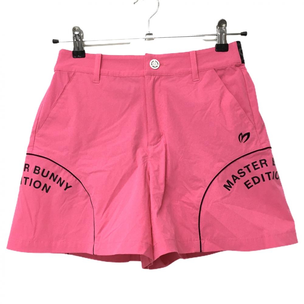 【超美品】マスターバニー キュロットスカート ピンク×黒 ストレッチ レディース 0(S) ゴルフウェア 2024年モデル MASTER BUNNY EDITION
