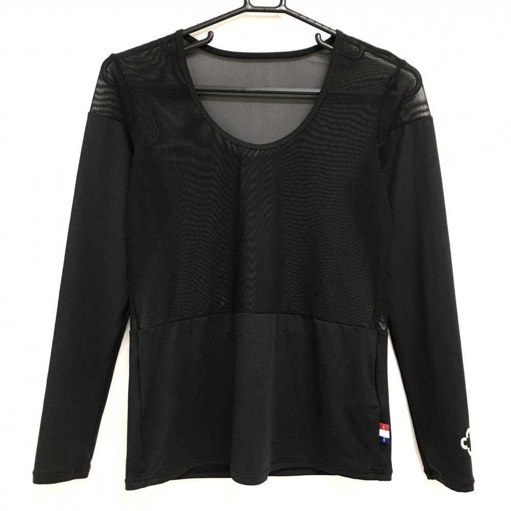 【超美品】マリクレール インナーシャツ 黒 一部メッシュ レディース M ゴルフウェア marie claire