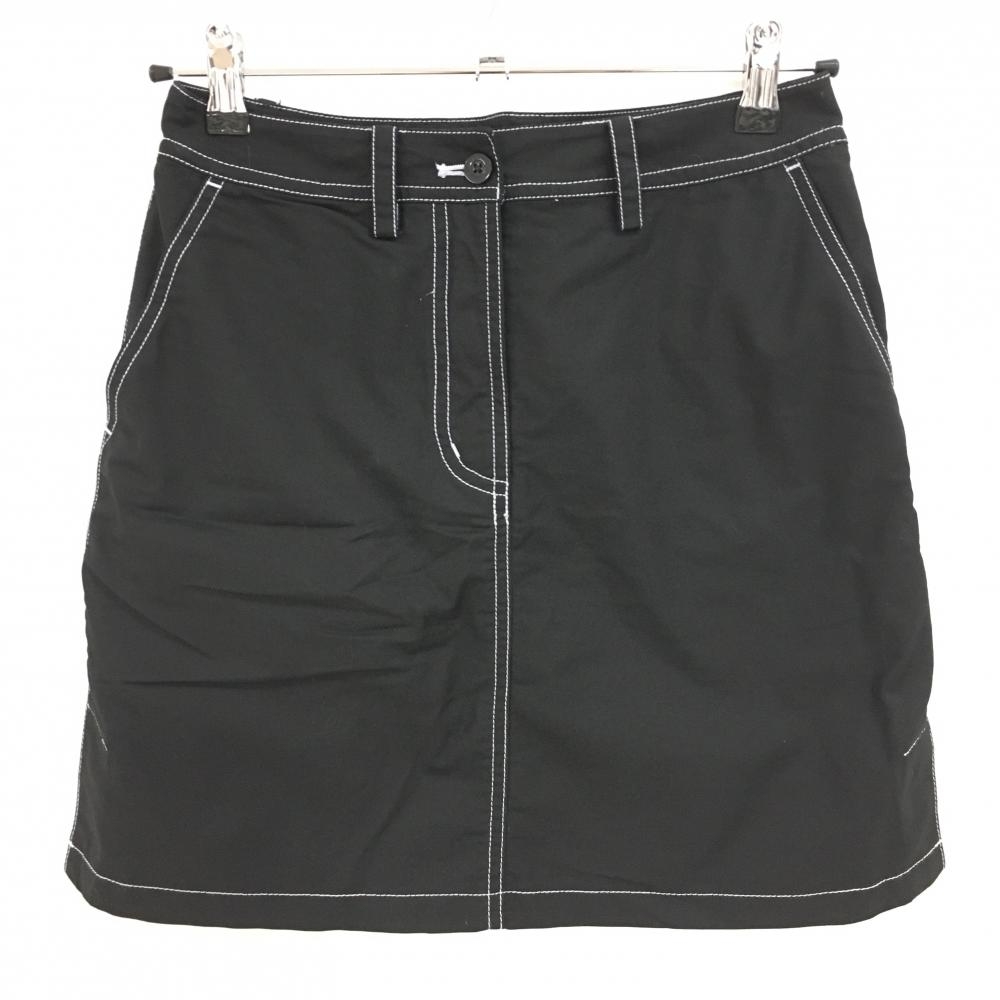【美品】マリクレールスポール スカート 黒 ステッチ 内側インナーパンツ  レディース S ゴルフウェア marie claire