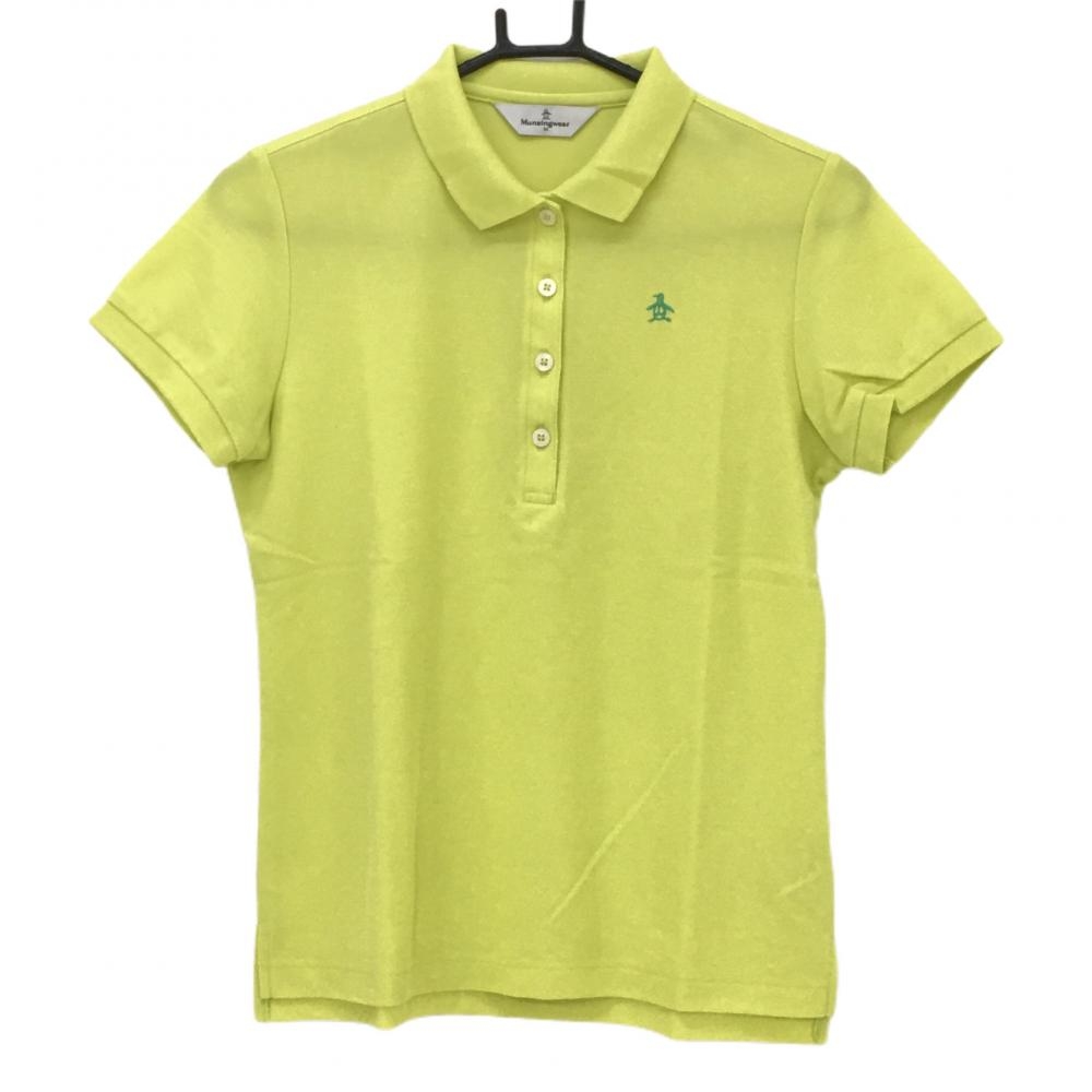 マンシングウェア 半袖ポロシャツ ライトグリーン ロゴ刺しゅう  レディース M ゴルフウェア Munsingwear 画像