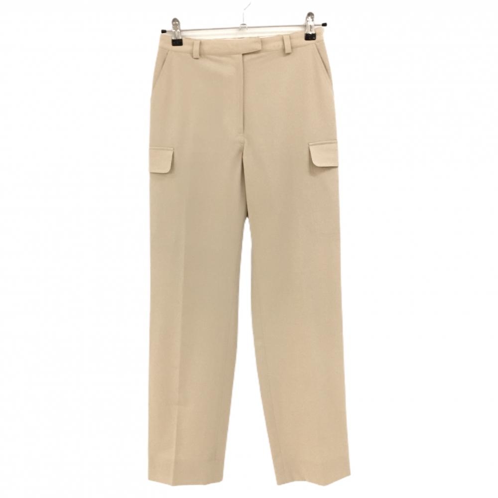 【美品】マンシングウェア カーゴパンツ ベージュ ストレッチ 無地 レディース 9 ゴルフウェア Munsingwear