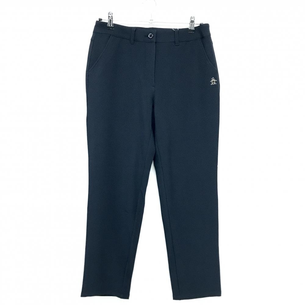 【新品】マンシングウェア パンツ ネイビー 細目千鳥格子 ストレッチ  レディース 13(LL) ゴルフウェア 2024年モデル Munsingwear