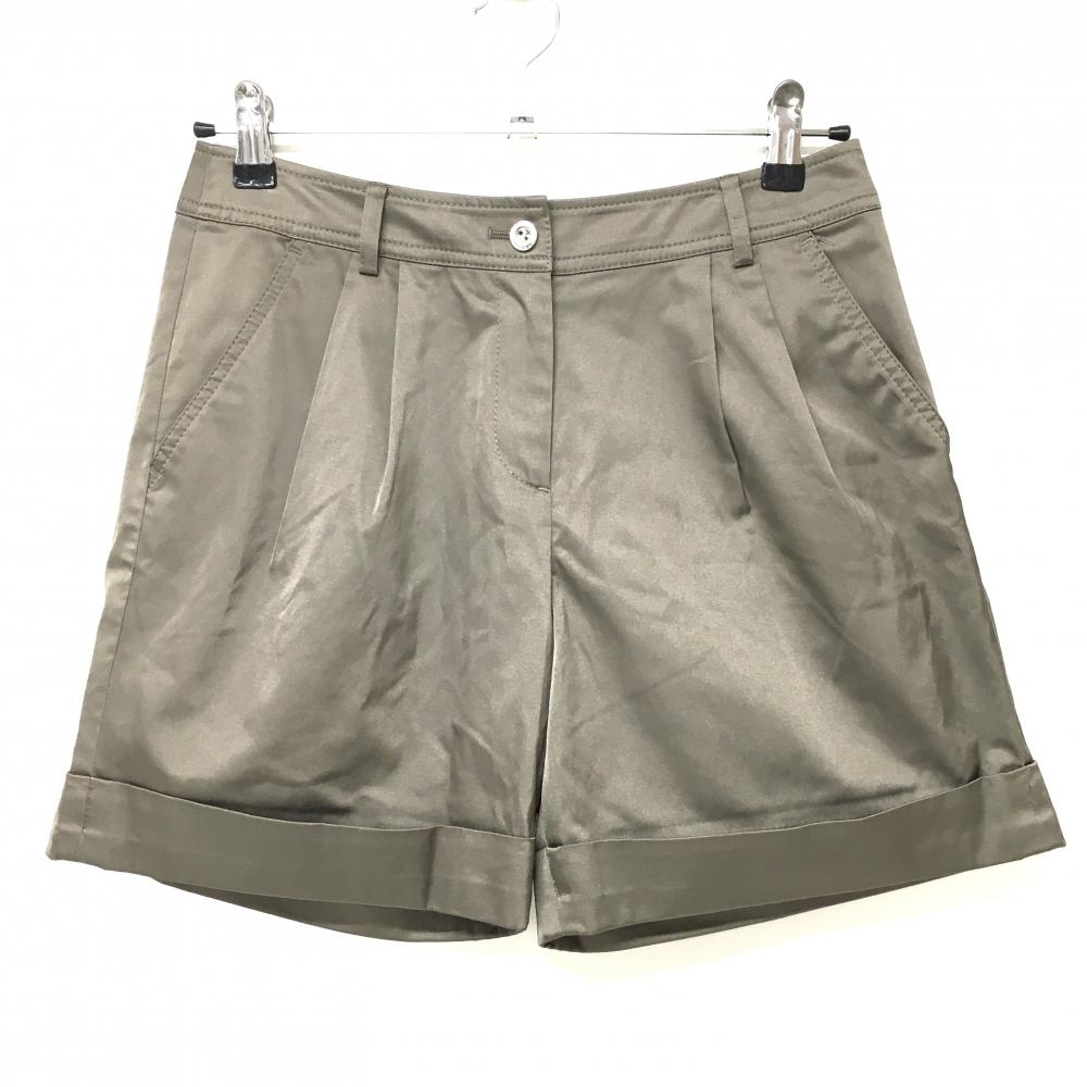 【超美品】マンシングウェア ショートパンツ ブラウン 無地  レディース 9 ゴルフウェア Munsingwear