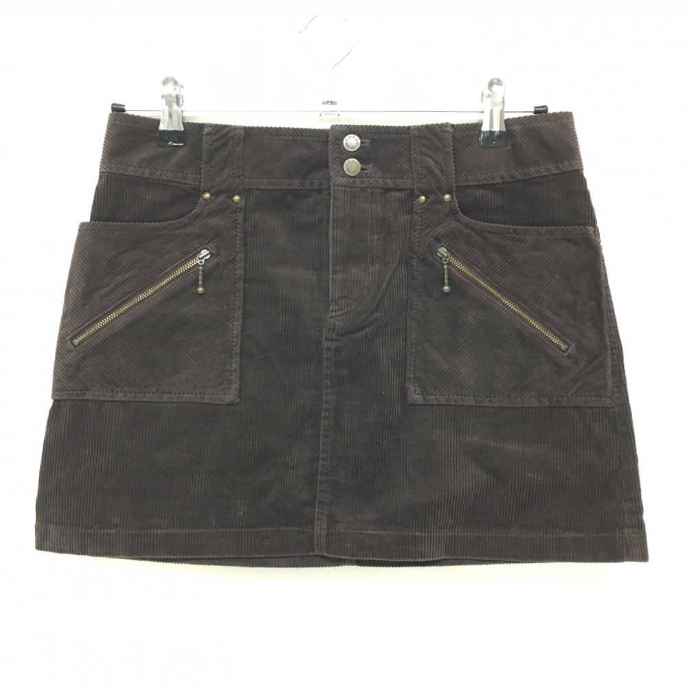 【超美品】ペンギンbyマンシングウェア スカート ブラウン コーデュロイ レディース 1 ゴルフウェア Munsingwear
