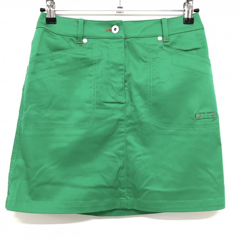 【新品】マンシングウェア スカート グリーン ストレッチ ティー装着可  レディース 9 ゴルフウェア Munsingwear