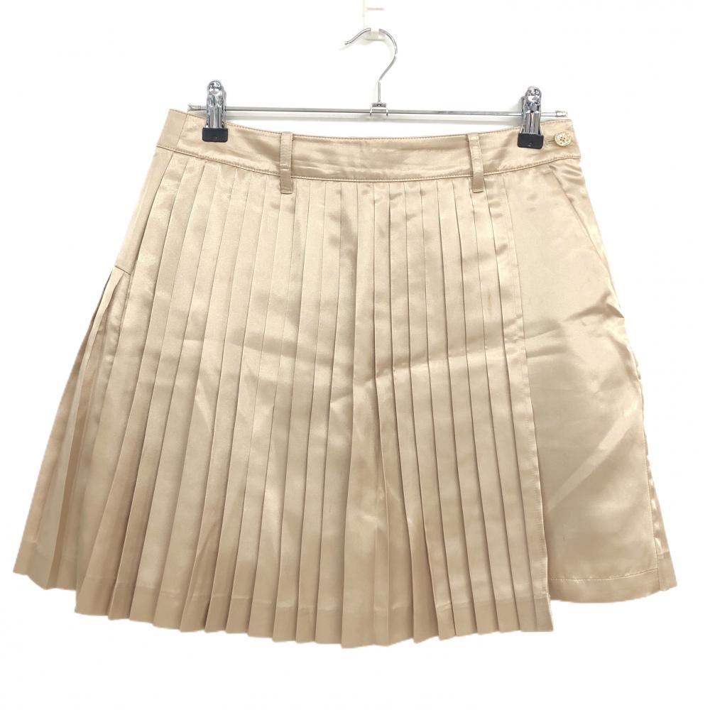 マンシングウェア プリーツスカート ゴールド 内側インナーパンツ レディース 13(XL) ゴルフウェア Munsingwear