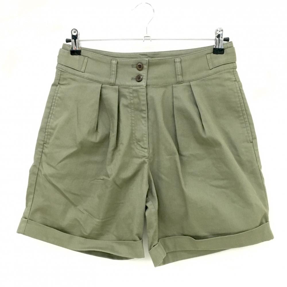 【美品】マンシングウェア キュロットスカート カーキ 無地 色褪せ少 レディース 9 ゴルフウェア Munsingwear