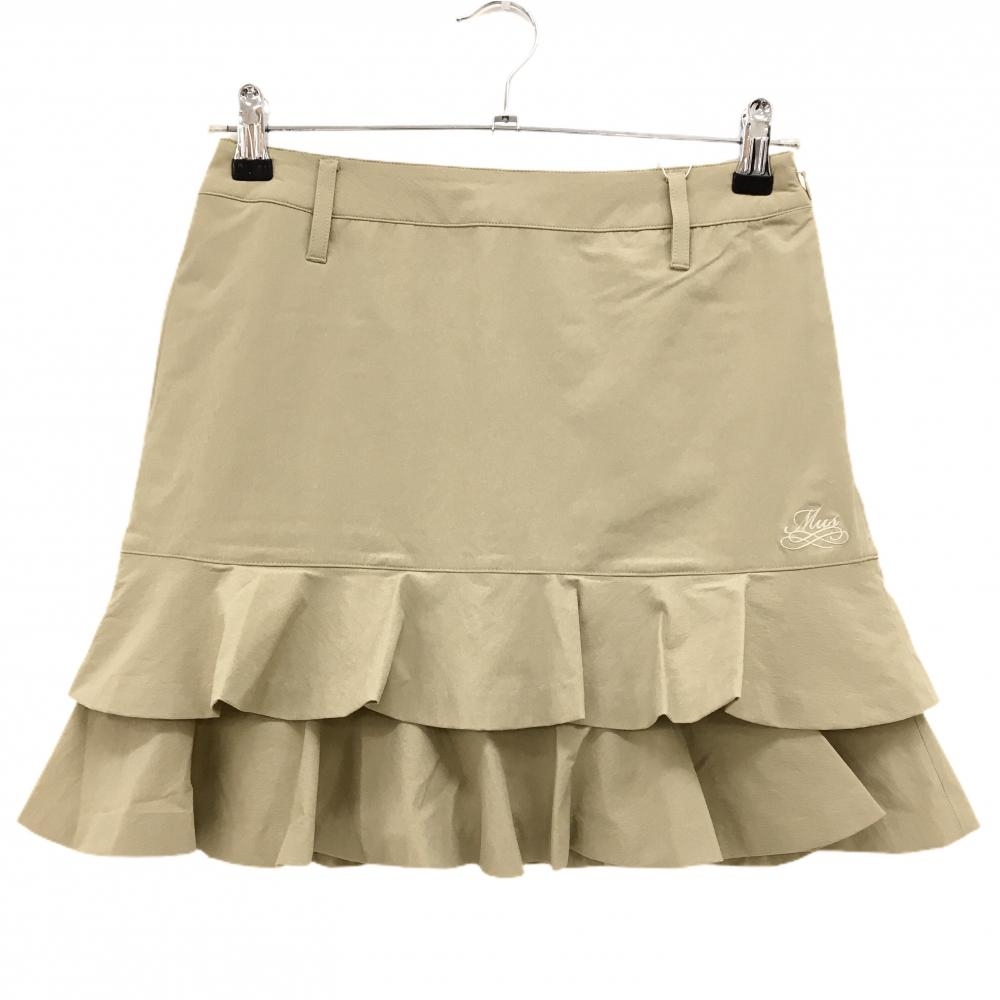 【新品】MUスポーツ スカート ベージュ 2段フリル  レディース 42(L) ゴルフウェア M・U SPORTS