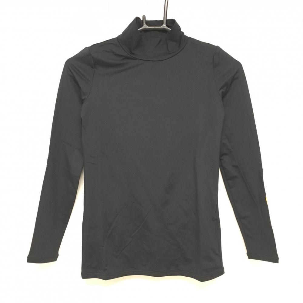 【新品】ラウドマウス 長袖ハイネックシャツ 黒×オレンジ ロゴプリント レディース S ゴルフウェア LOUDMOUTH