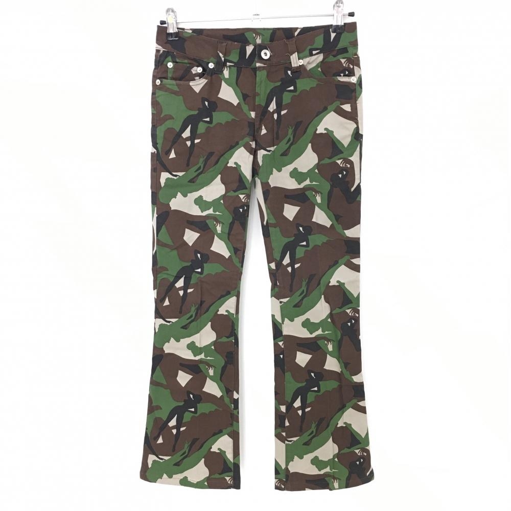 ラウドマウス パンツ ブラウン×ダークグリーン 迷彩 カモフラ 女性柄  レディース US O ゴルフウェア LOUDMOUTH