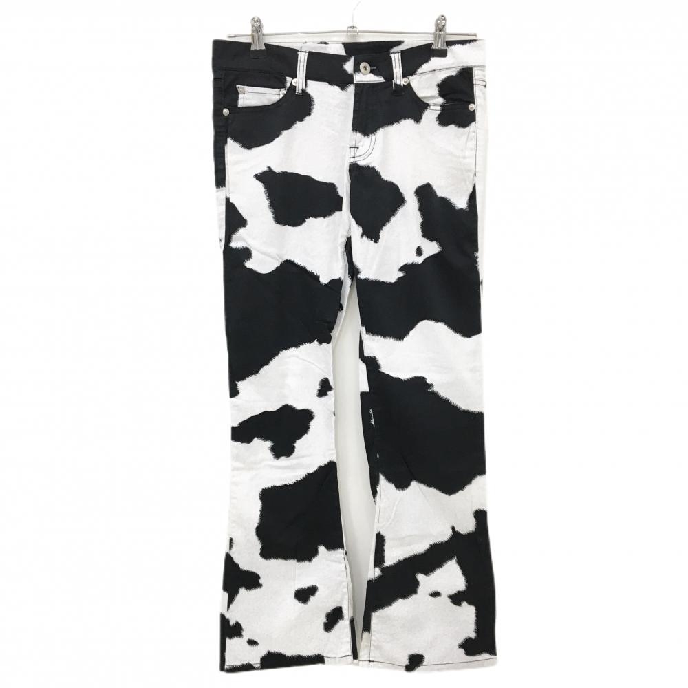 ラウドマウス パンツ 黒×白 モウ柄 ストレッチ  レディース US2 ゴルフウェア LOUDMOUTH