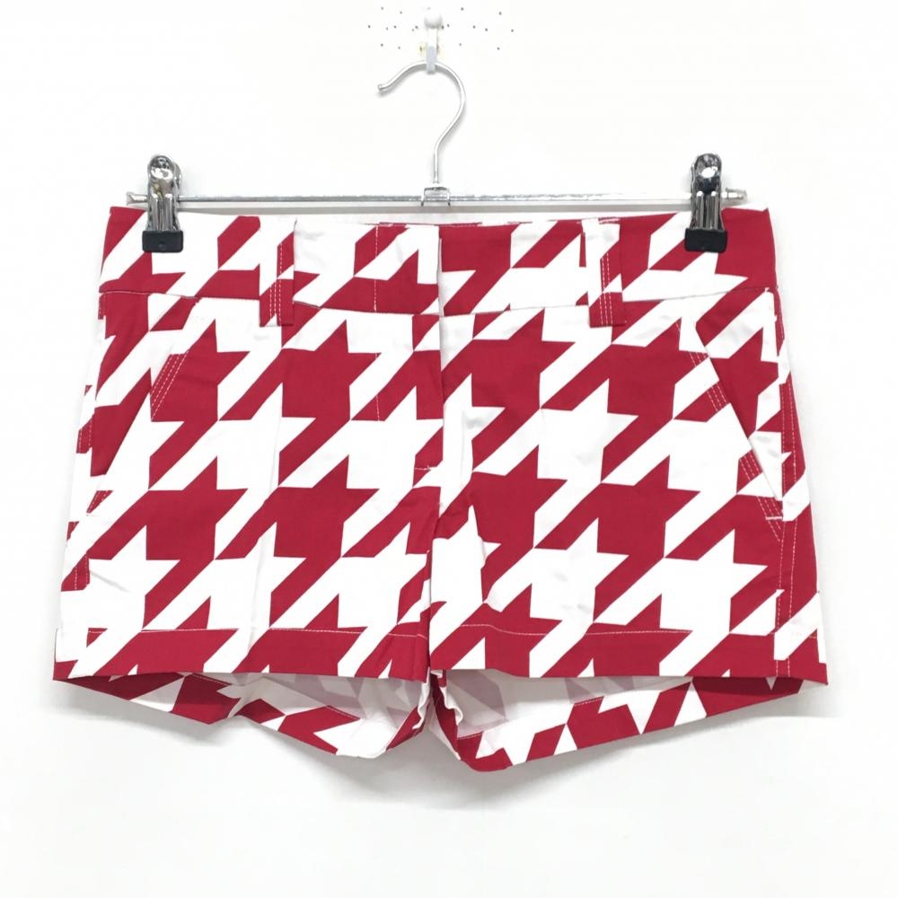 【新品】ラウドマウス ショートパンツ レッド×白 千鳥格子 レディース US-2 ゴルフウェア LOUDMOUTH
