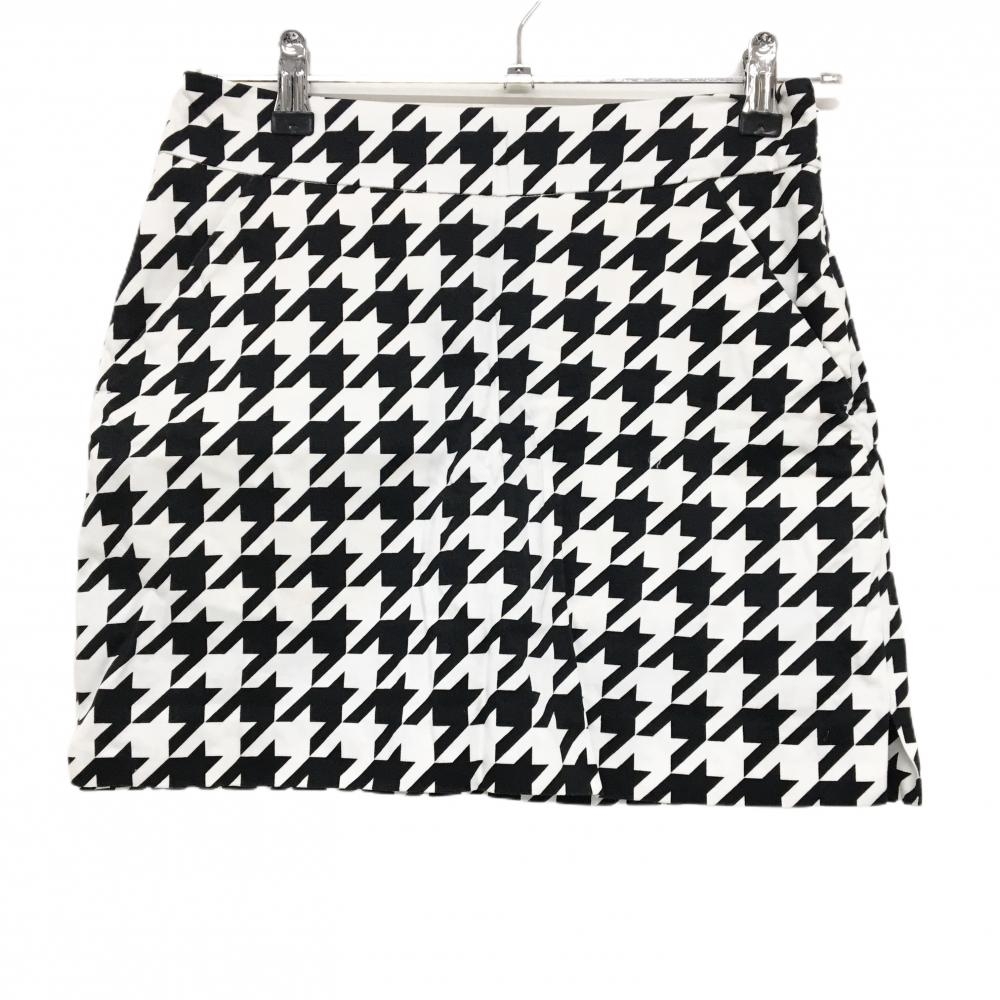 ラウドマウス スカート 白×黒 千鳥格子 オークモントハウンドトゥース レディース US-0(M) ゴルフウェア LOUDMOUTH