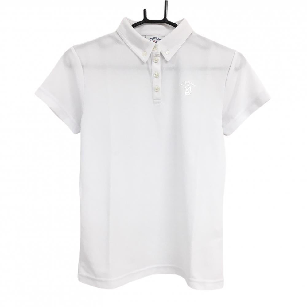 ラッセルノ 半袖ポロシャツ 白 ルチャマスク ボタンダウン レディース 1(M) ゴルフウェア RUSSELUNO