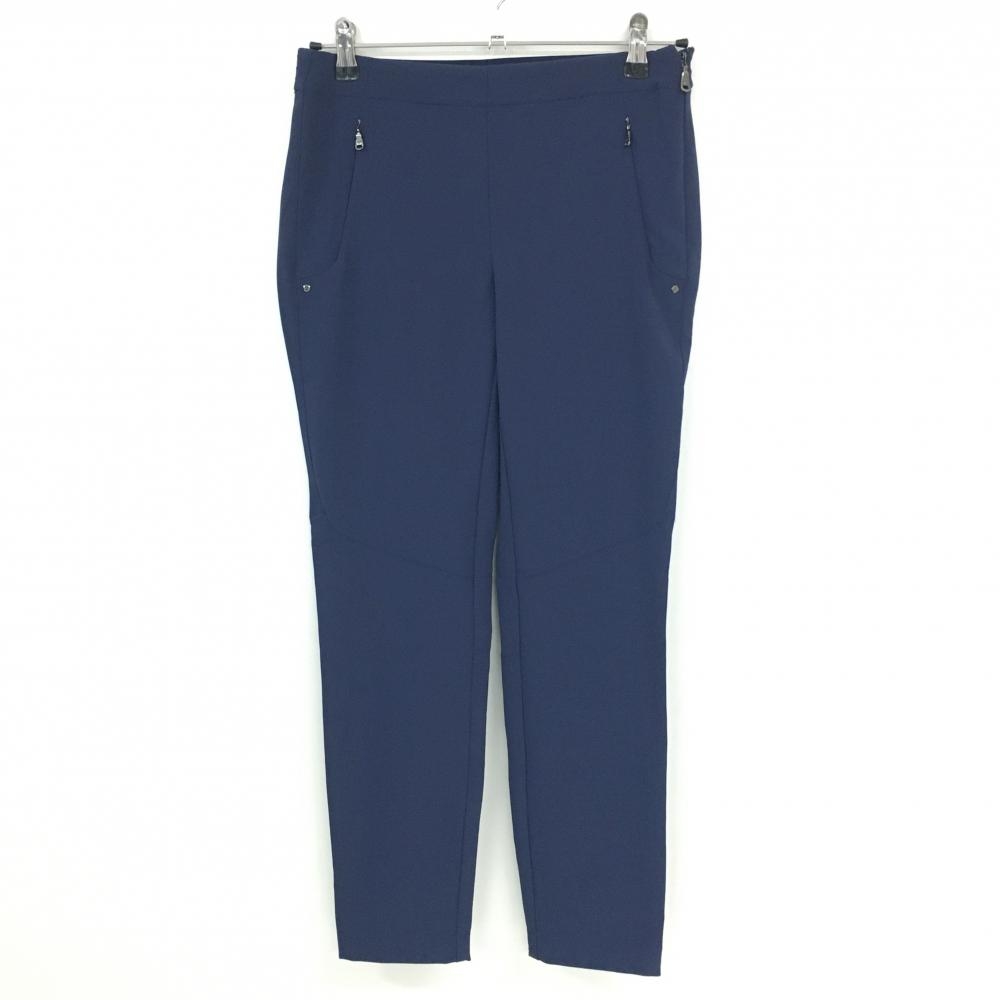 【美品】RLXラルフローレン パンツ ネイビー ウエスト一部ゴム ストレッチ レディース 0(XS) ゴルフウェア Ralph Lauren