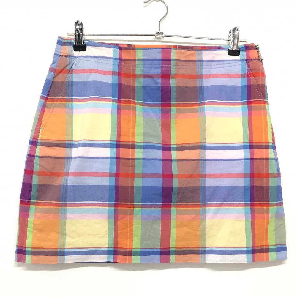 【超美品】ポロゴルフ スカート マルチカラー チェック Ko Olina ラルフローレン レディース 4(XL) ゴルフウェア Ralph Lauren