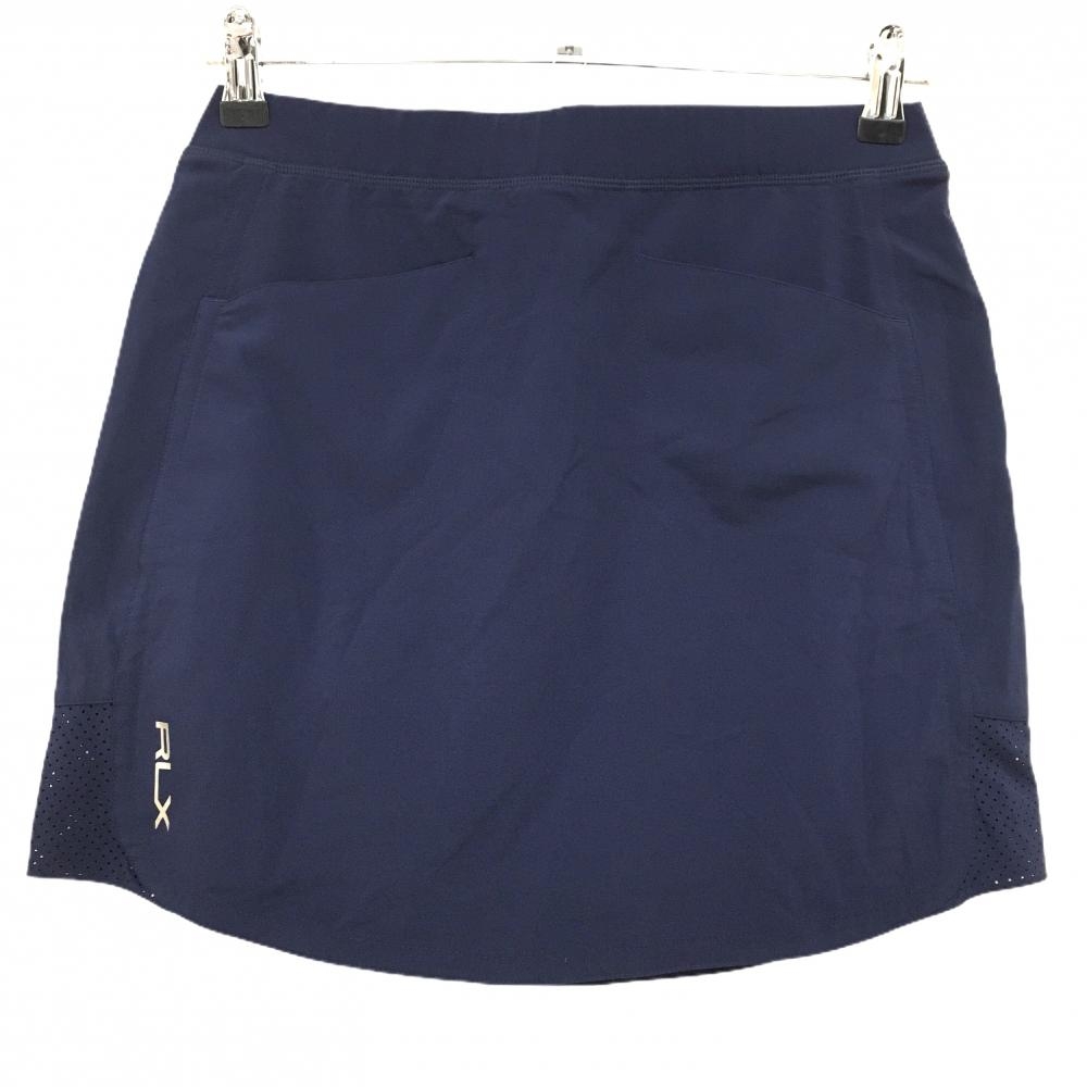 【新品】RLXラルフローレン スカート ネイビー 一部パンチング 内側インナーパンツ 薄手 レディース US-XS ゴルフウェア Ralph Lauren