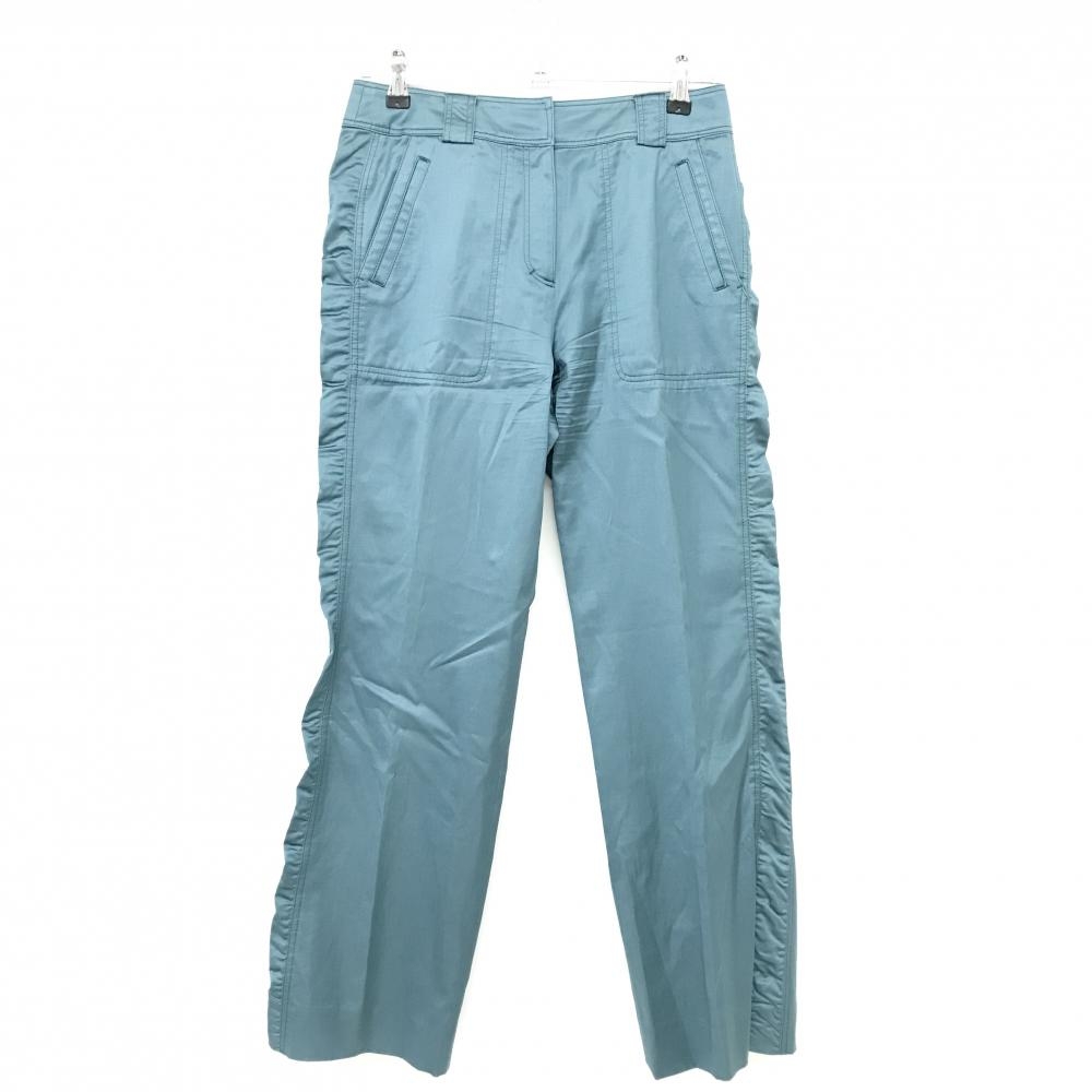 【美品】ランバンスポール パンツ ライトブルー系 無地 レーヨン混  レディース 38(M) ゴルフウェア LANVIN SPORT