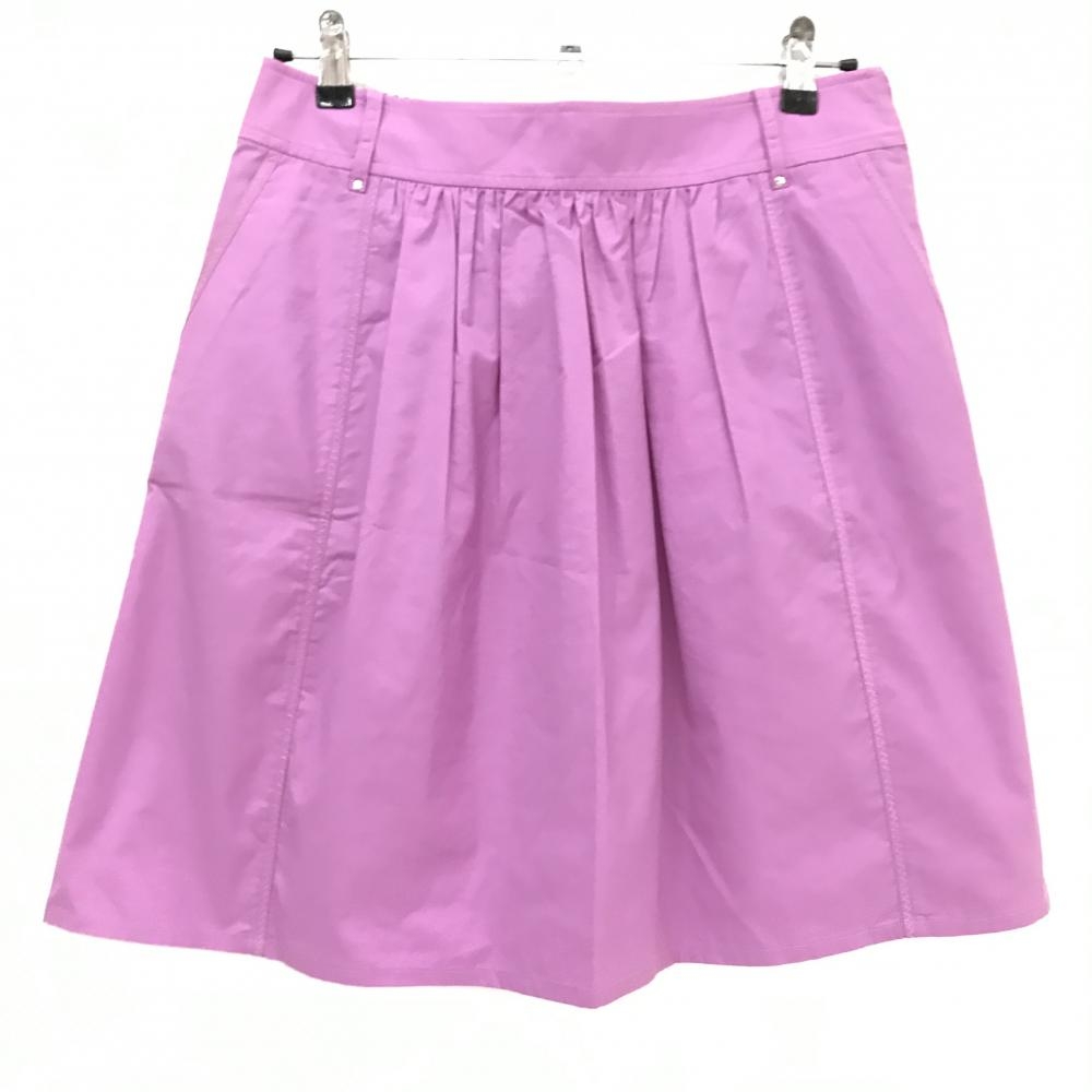 【美品】ランバンスポール スカート ピンクパープル ロゴ刺しゅう  レディース 40(L) ゴルフウェア LANVIN SPORT