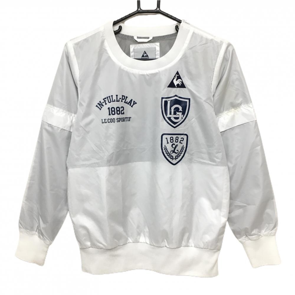 ルコック 2WAYスニード 白×ネイビー 袖着脱可 メッシュ裏地  レディース M ゴルフウェア le coq sportif
