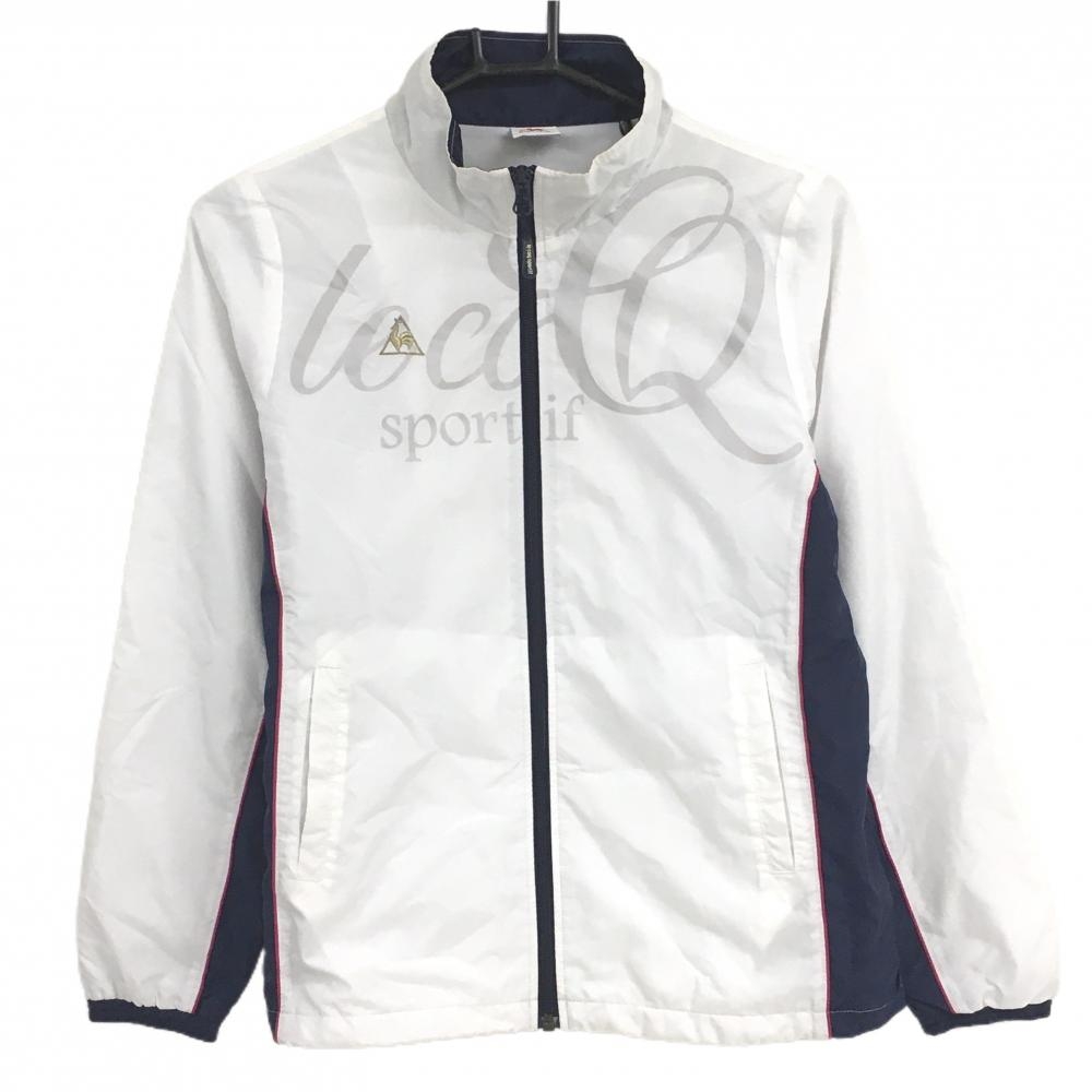 ルコック ジャケット 白×ネイビー バイカラー レディース S ゴルフウェア le coq sportif