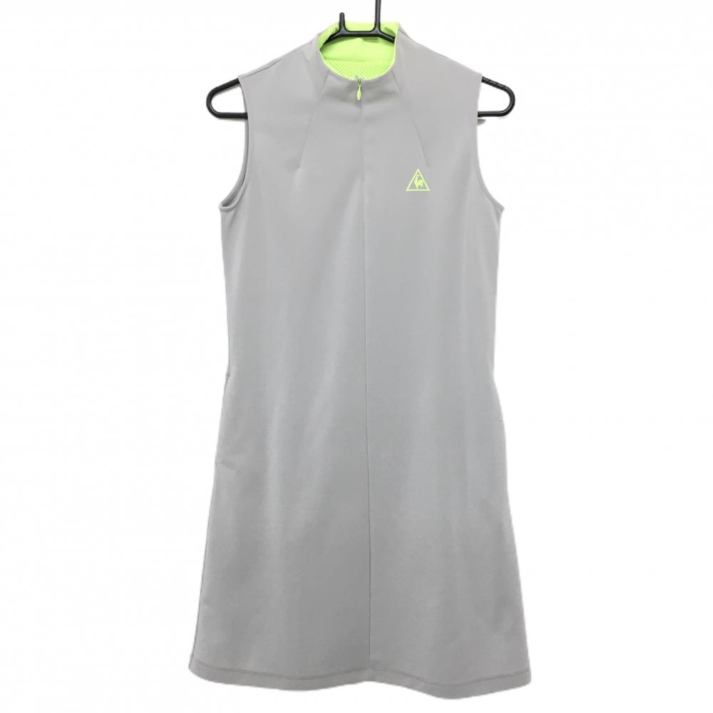 ルコックゴルフ ノースリーブハイネックワンピース ライトグレー ハーフジップ レディース L ゴルフウェア le coq sportif