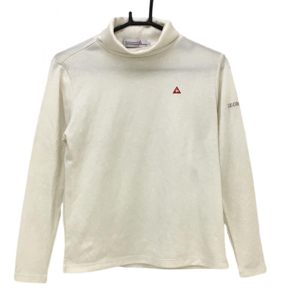 ルコック 長袖ハイネックシャツ 白 ロゴ刺しゅう タートルネック  レディース M ゴルフウェア le coq sportif