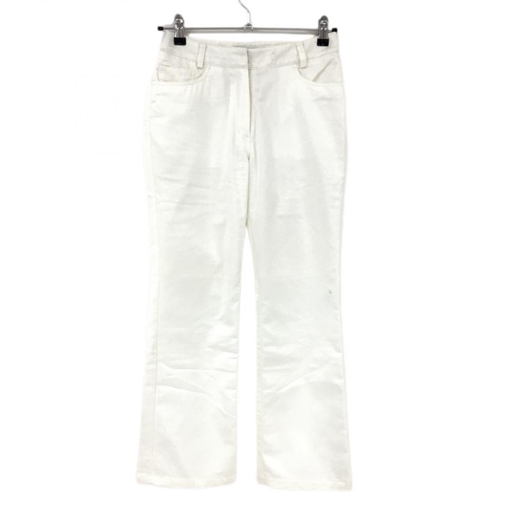 ルコック パンツ 白 シンプル 裏地付き コットン混 レディース 7 ゴルフウェア le coq sportif