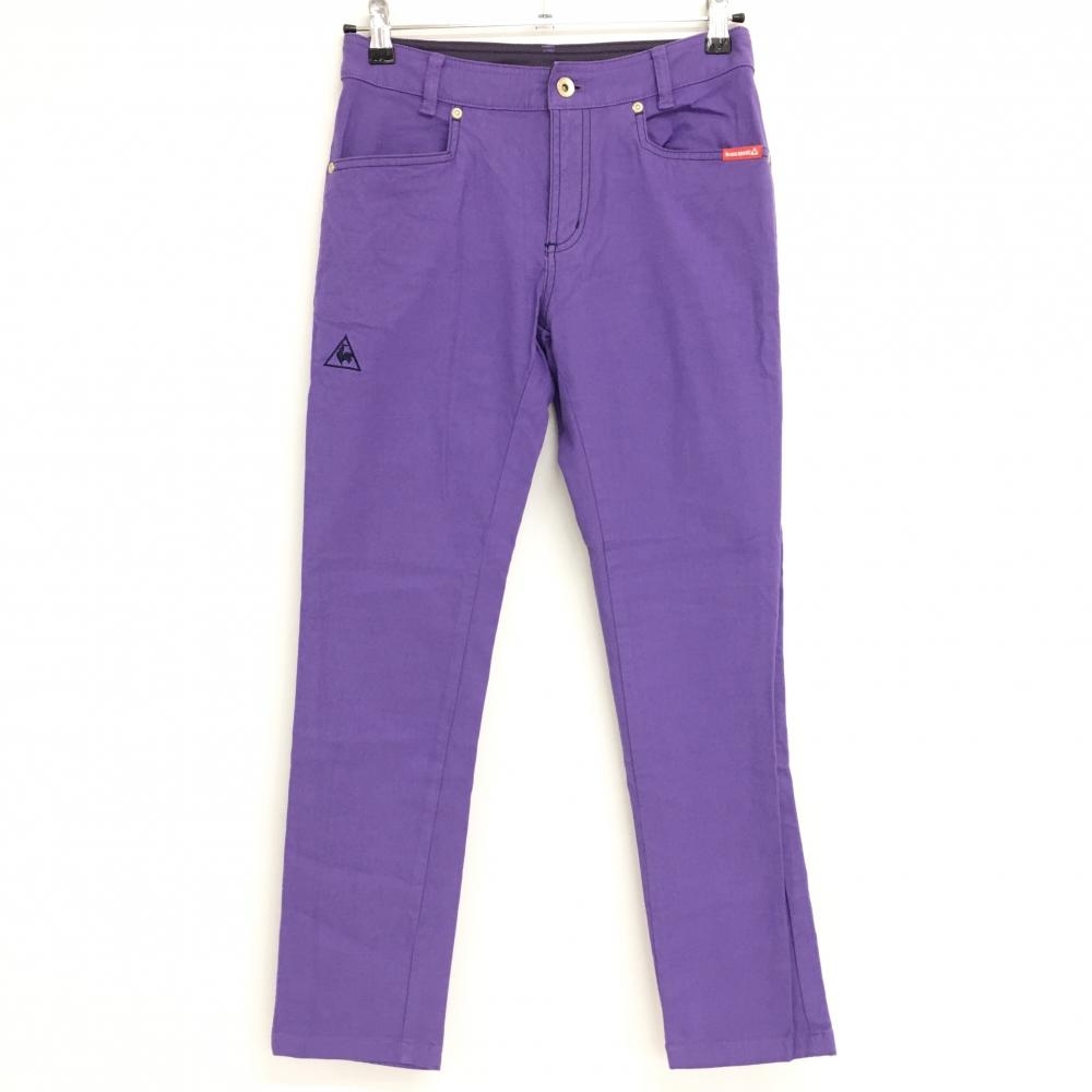 ルコック パンツ パープル ロゴ刺しゅう レディース 9(M) ゴルフウェア le coq sportif