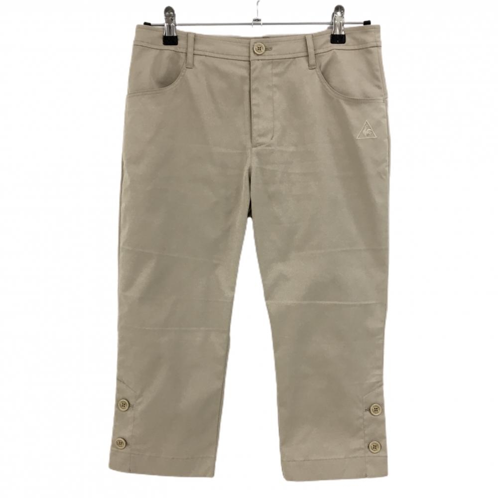 ルコック 半端丈パンツ ベージュ 無地 ロゴ刺しゅう ストレッチ  レディース 11 ゴルフウェア le coq sportif