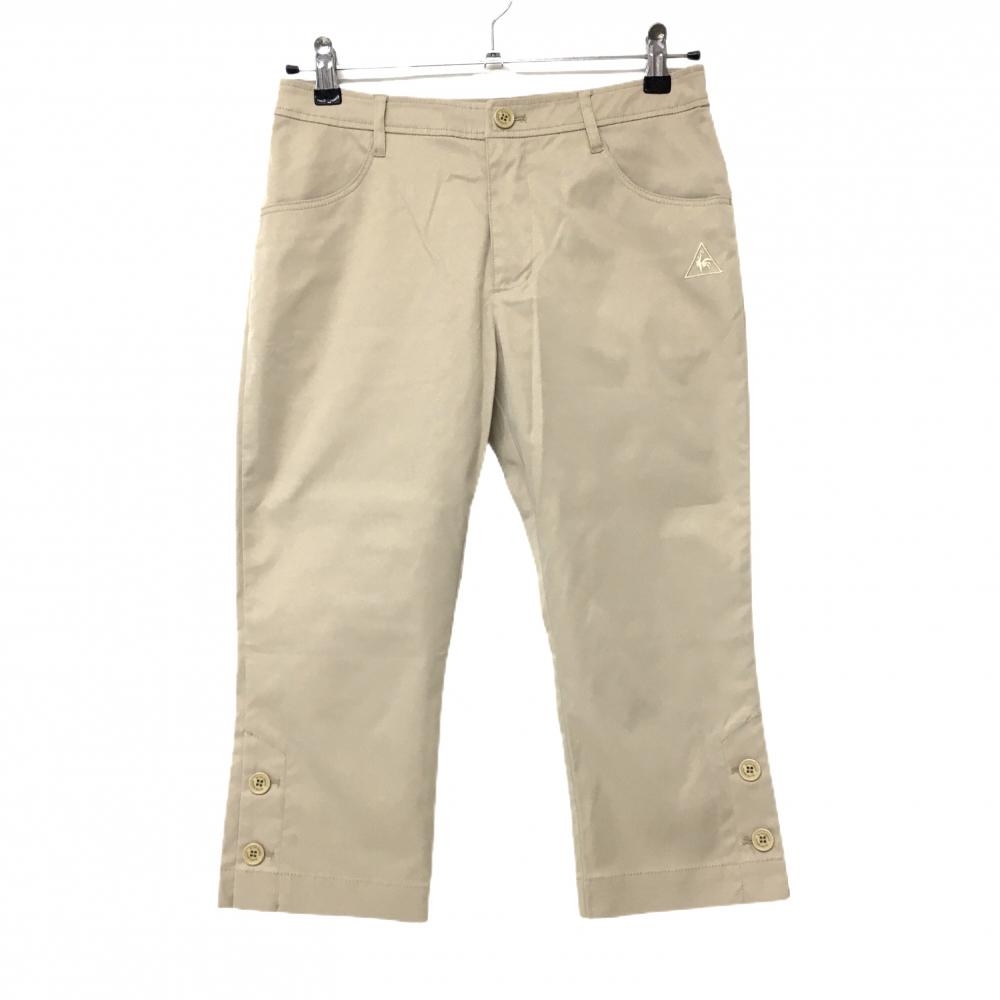 【超美品】ルコック 半端丈パンツ ベージュ 無地 レディース 9 ゴルフウェア le coq sportif