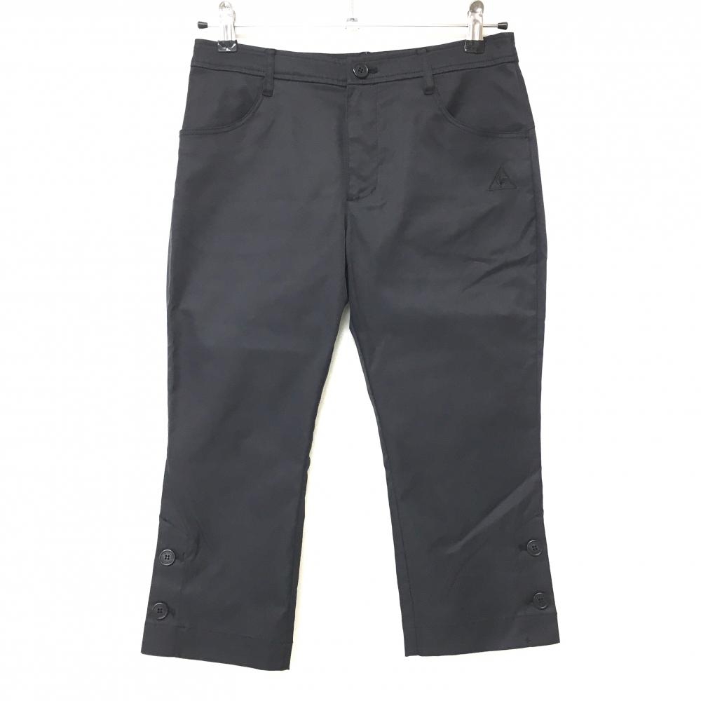 【超美品】ルコック 半端丈パンツ 黒 無地 レディース 9 ゴルフウェア le coq sportif