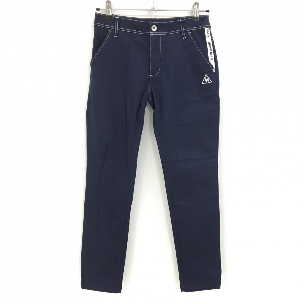 ルコックゴルフ パンツ ネイビー ステッチ白 レディース 7(S) ゴルフウェア le coq sportif