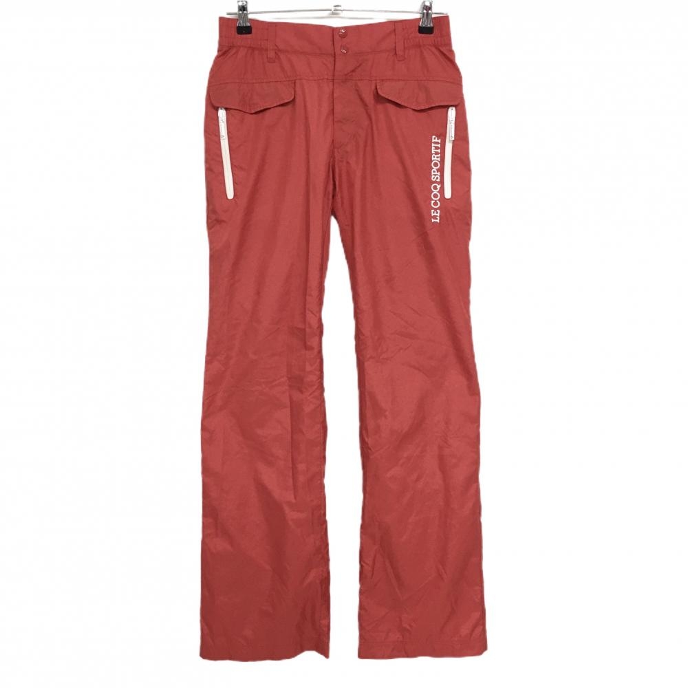 ルコックゴルフ パンツ レッド ロゴ白 裏地メッシュ  レディース 11 ゴルフウェア le coq sportif