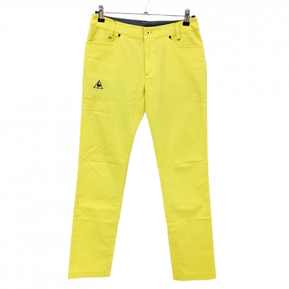 【美品】ルコックゴルフ パンツ イエロー ストレッチ レディース 11 ゴルフウェア le coq sportif