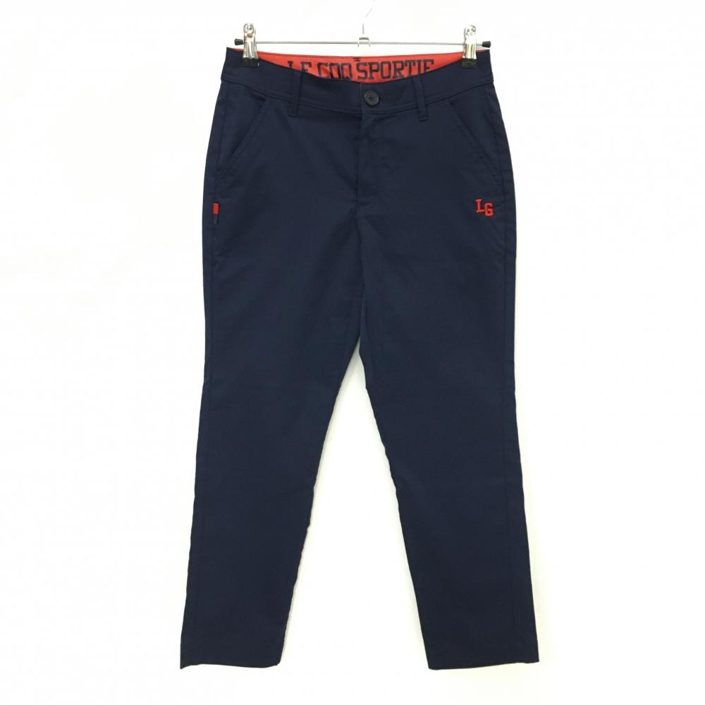【美品】ルコックゴルフ パンツ ネイビー ストレッチ  レディース 9 ゴルフウェア le coq sportif