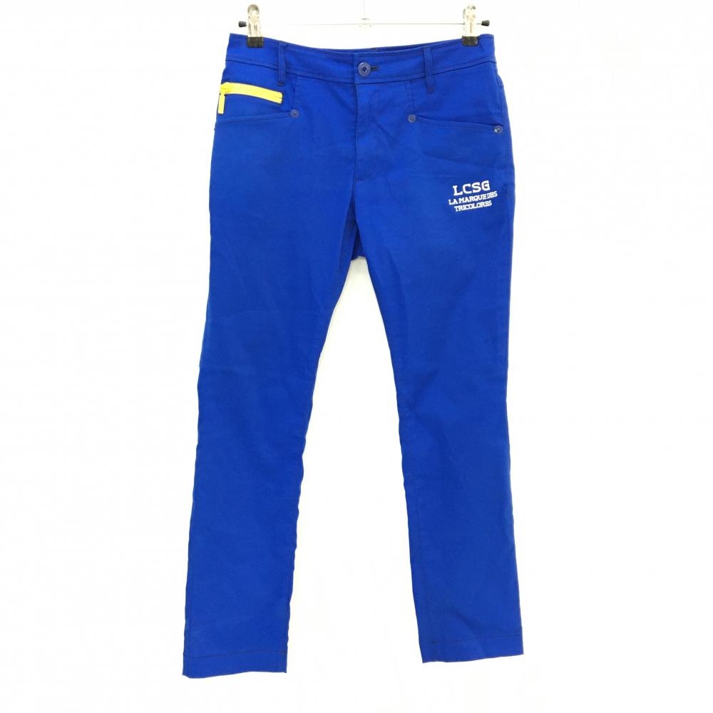 ルコックゴルフ パンツ ブルー さがら刺しゅう ストレッチ レディース 11 ゴルフウェア le coq sportif