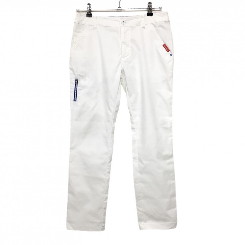 ルコックゴルフ パンツ 白×ブルー 刺しゅう  レディース 11 ゴルフウェア le coq sportif