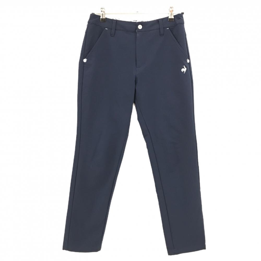 ルコックゴルフ パンツ ネイビー シンプル サイドロゴプリント レディース 11 ゴルフウェア le coq sportif