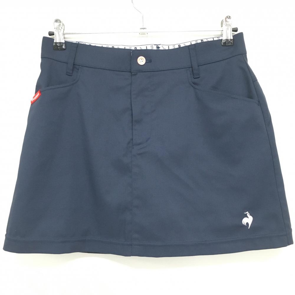 【超美品】ルコック スカート ネイビー ウエスト裏英字 内側インナーパンツ レディース 11 ゴルフウェア 2022年モデル le coq sportif