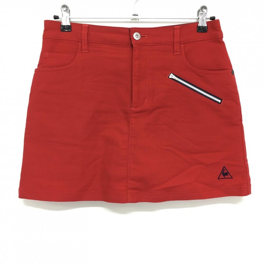 ルコック スカート レッド 織生地 内側インナーパンツ レディース 11 ゴルフウェア le coq sportif