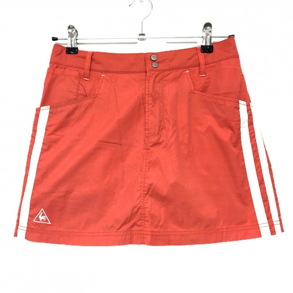 ルコックゴルフ スカート レッド×白 サイドライン 内側インナーパンツ レディース 7 ゴルフウェア le coq sportif