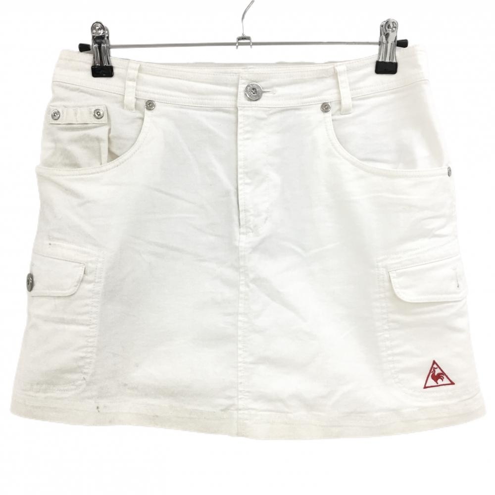 ルコック カーゴスカート 白 ティー装着可 内側インナーパンツ レディース 13 ゴルフウェア le coq sportif