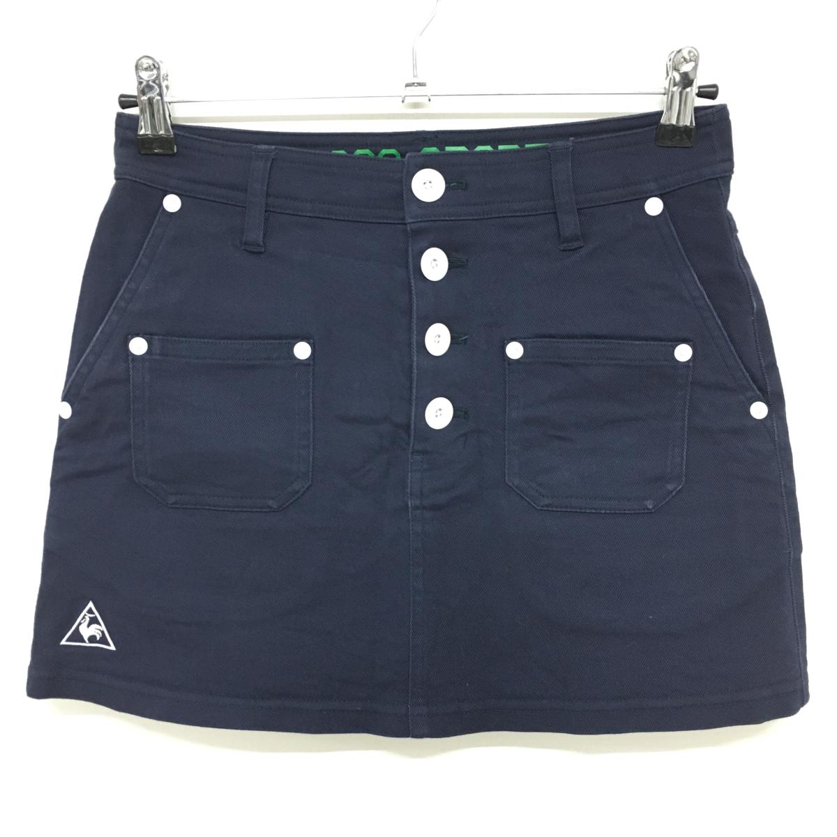 ルコックゴルフ スカート ネイビー 後ロゴプリント  レディース 7 ゴルフウェア le coq sportif
