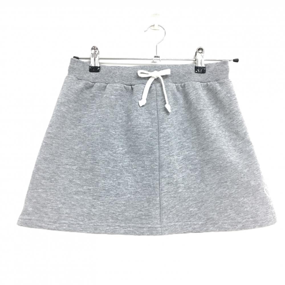 【超美品】ルコック スカート グレー スウェット地 ウエストゴム  レディース M ゴルフウェア le coq sportif