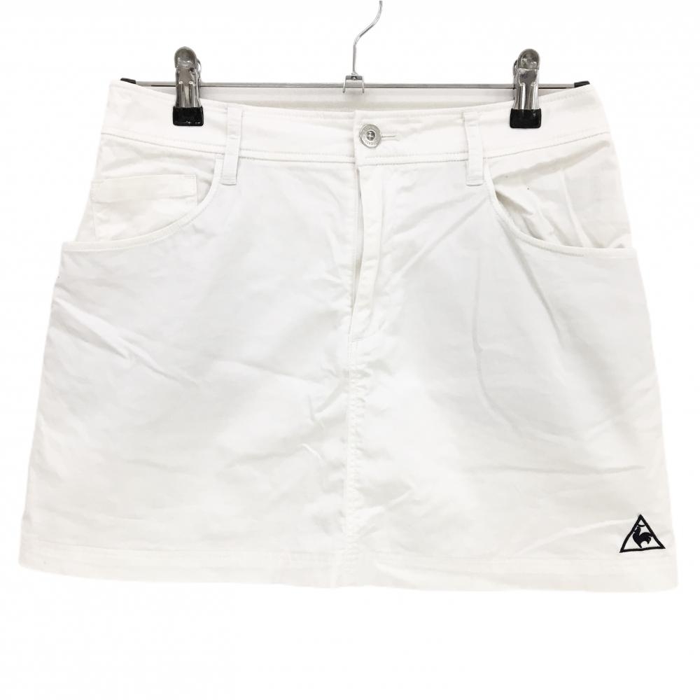 ルコック スカート 白 シンプル ロゴ刺しゅう ストレッチ  レディース 11 ゴルフウェア le coq sportif