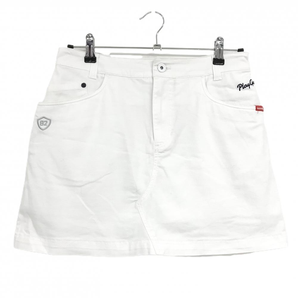 【美品】ルコックゴルフ スカート 白 後ろウエストゴム 内側メッシュインナーパンツ レディース 11 ゴルフウェア le coq sportif
